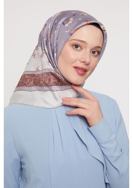 Ekru Zigzag Twill Ipek Eşarp fiyatları