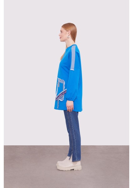 Saks Şerit Aksesuar Detaylı Sweat fırsatları