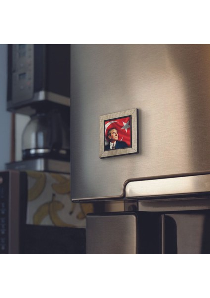 Mustafa Kemal Atatürk Baskılı Mdf Magnet 7x7 fiyatları