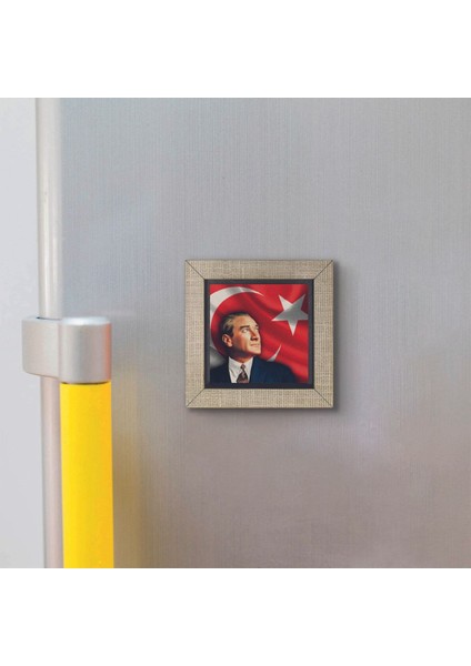 Mustafa Kemal Atatürk Baskılı Mdf Magnet 7x7 modelleri