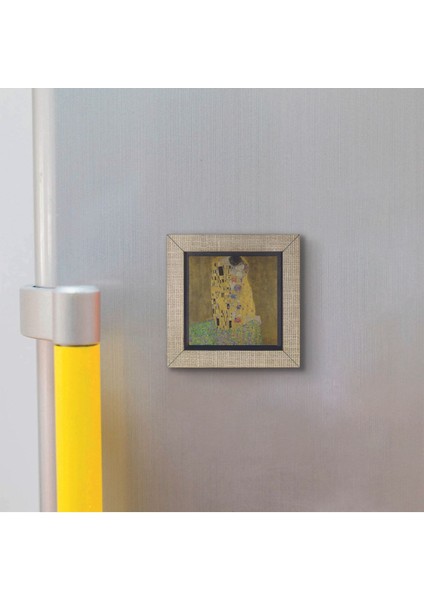 Öpücük (Gustav Klimt, 1907) Baskılı Mdf Magnet 7x7 modelleri