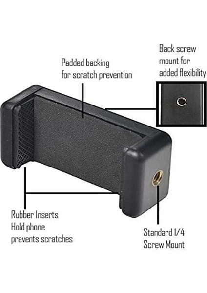 360 Derece Dönebilir Evrensel Telefon Tripod Kıskaç Siyah (Yurt Dışından) fırsatları