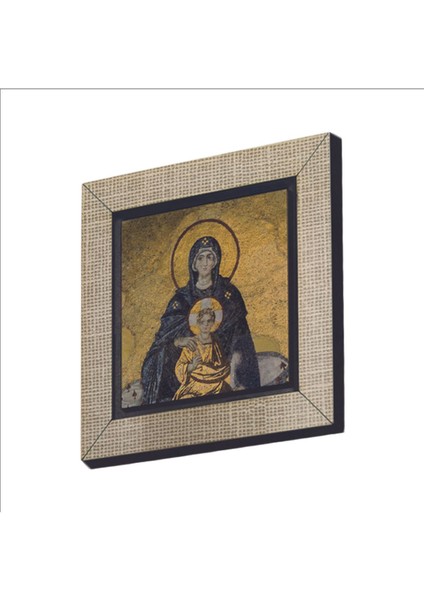 Ayasofya- Meryem ve Isa Mesih Mozaiği Baskılı Mdf Magnet 7x7