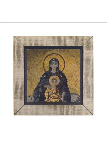 Ayasofya- Meryem ve Isa Mesih Mozaiği Baskılı Mdf Magnet 7x7 fırsatları