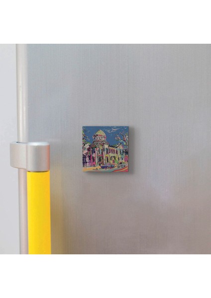 Ukrayna Görseli Baskılı Taş Magnet 5x5 modelleri