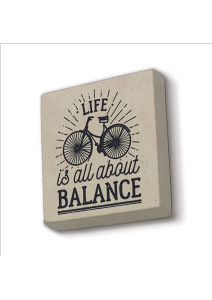 Bisklet Görseli Baskılı Taş Magnet 5x5