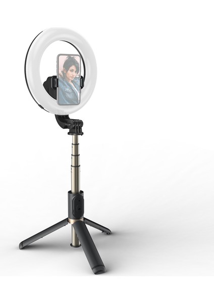 6 Inç LED Halka Işıklı Uzayabilen Sie Çubuğu Tripod - Ayarlanabilir Parlaklık, Bt Kumandalı Canlı Yayın & Makyaj (Yurt Dışından) fiyatları