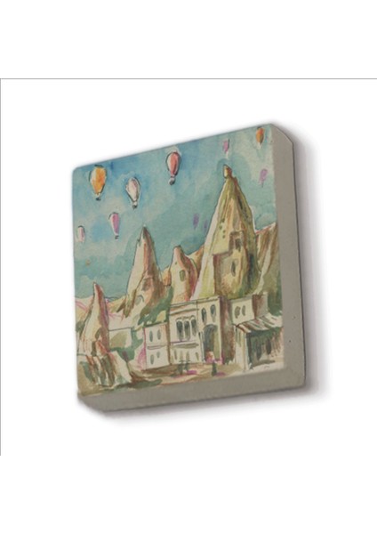 Kapadokya Baskılı Taş Magnet 5x5