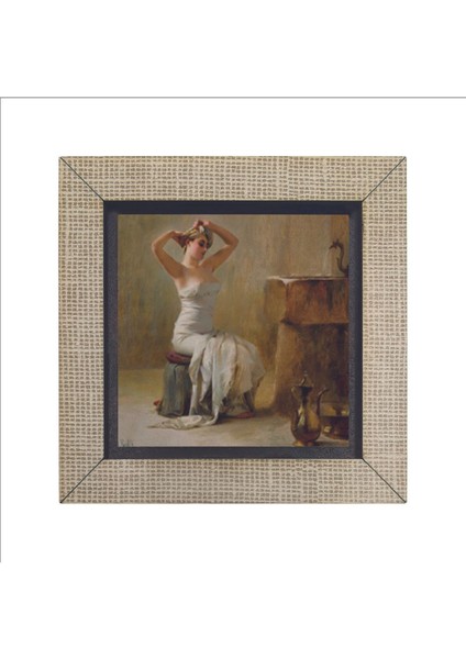 Banyo Sonrası (Theodore Jacques Ralli, 1901) Baskılı Mdf Magnet 7x7 fırsatları