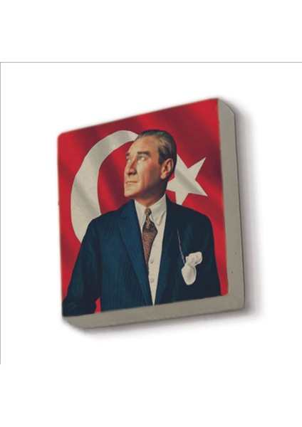 Mustafa Kemal Atatürk Baskılı Taş Magnet 5x5