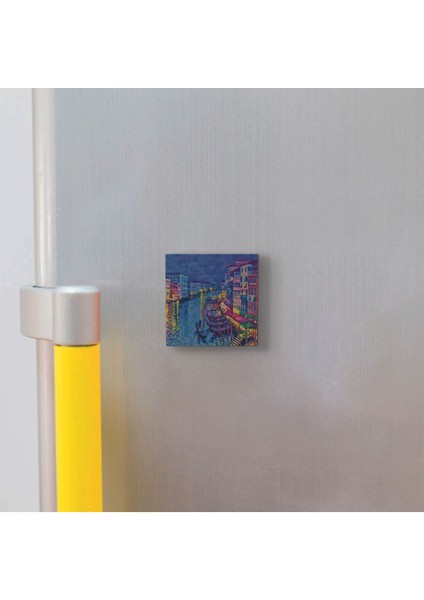 Venedik Görseli Baskılı Taş Magnet 5x5