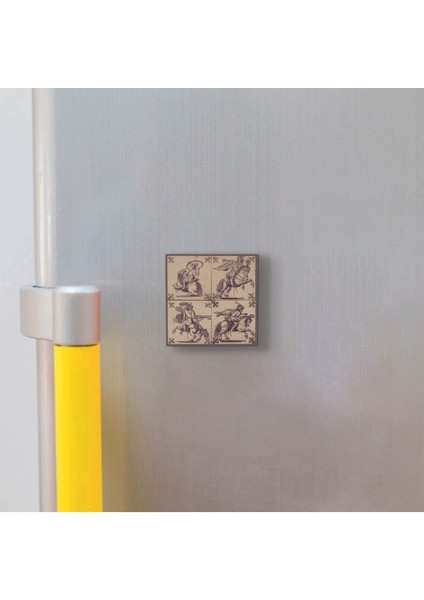 Hollanda Deseni Baskılı Taş Magnet 5x5 modelleri