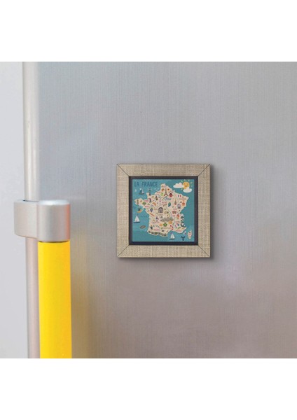 Fransa Sembolleri Baskılı Mdf Magnet 7x7 modelleri