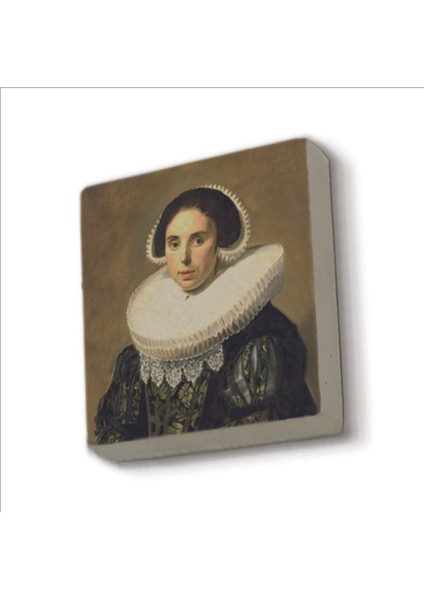 Bir Kadın Portresi (Frans Hals, 1630) Baskılı Taş Magnet 5x5