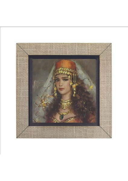 Osmanlı Kadın Çizimi Baskılı Mdf Magnet 7x7 fırsatları
