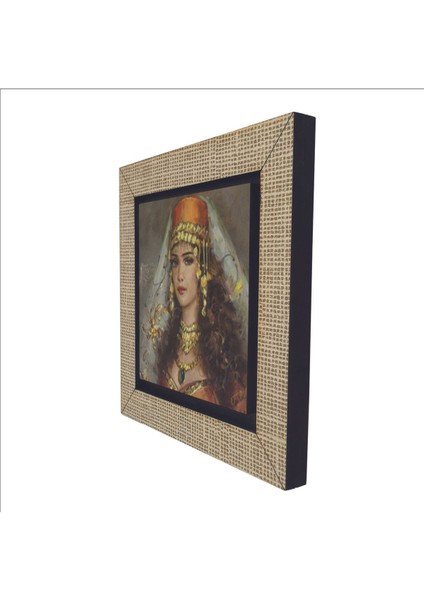 Osmanlı Kadın Çizimi Baskılı Mdf Magnet 7x7 indirimleri