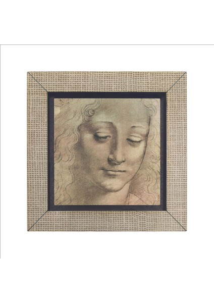Baş Etüdü (Leonardo Da Vinci) Baskılı Mdf Magnet 7x7