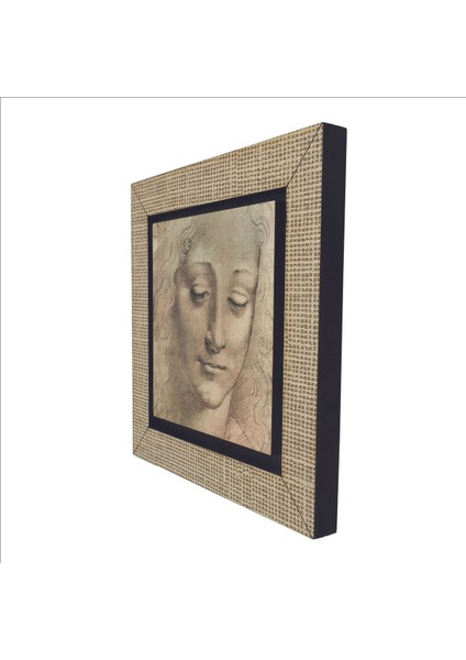 Baş Etüdü (Leonardo Da Vinci) Baskılı Mdf Magnet 7x7