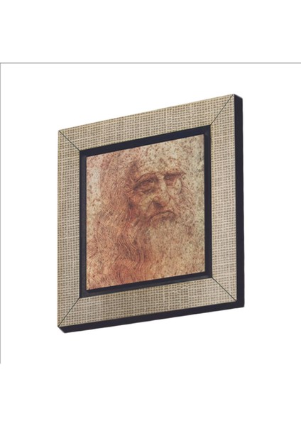 Otoportre (Leonardo Da Vinci, 1512) Baskılı Mdf Magnet 7x7