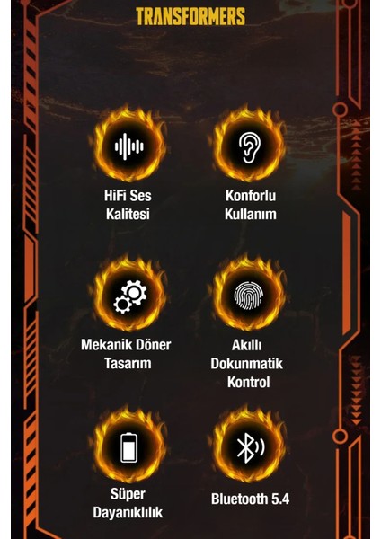 TF-T11 Bluetooth 5.4 Kulak Içi Kulaklık, Döner Tasarım Muhafaza