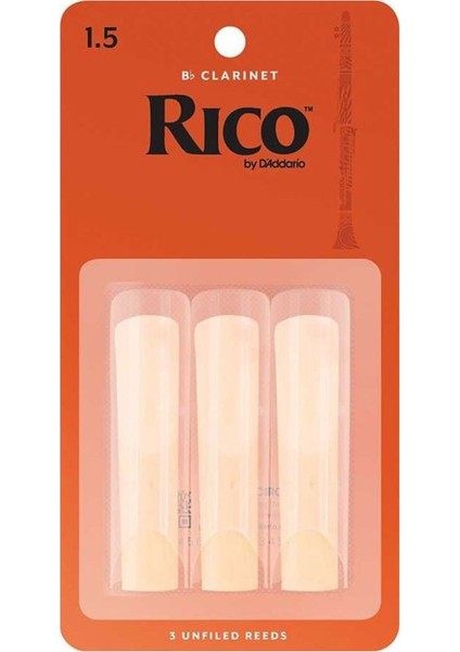 Woodwinds Rico RCA0315 Sib Klarnet Kamışı (3 lü) No:1,5
