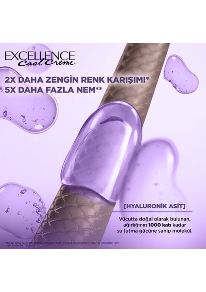 Loreal Paris Excellence Cool Creme 6.11 Ekstra Küllü Koyu Kumral Saç Boyası