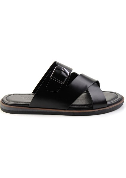 Siyah Leather Erkek Terlik E04433051014