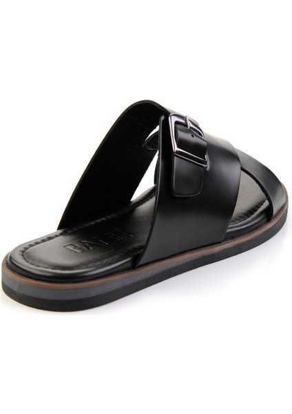 Siyah Leather Erkek Terlik E04433051014