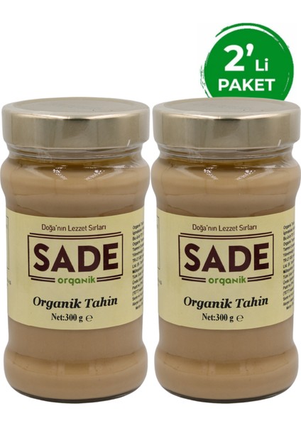 Sade Orgranik Tahin 300 gr 2 Li Paket