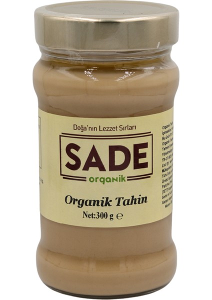Sade Orgranik Tahin 300 gr 2 Li Paket
