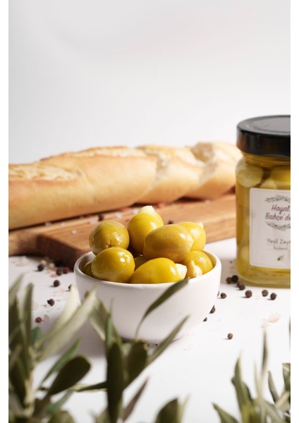 Badem Dolgulu Yeşil Zeytin %100 Doğal Premium Net 300 Gr. | Doğal Fermente, Katkısız Koruyucusuz fiyatları
