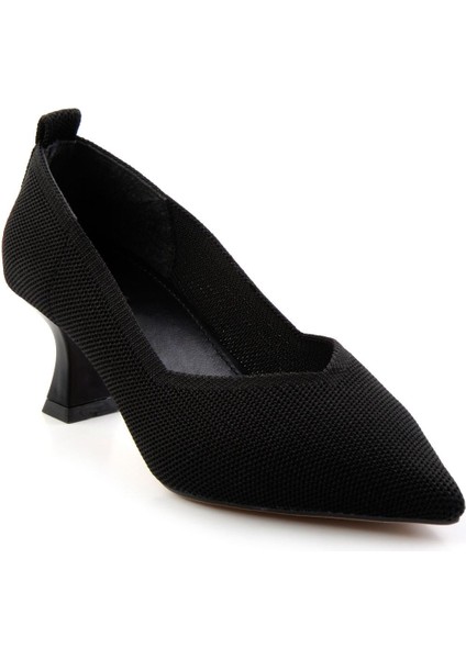 Siyah Triko Kadın Klasik Topuklu Ayakkabı K01213211782 fiyatları