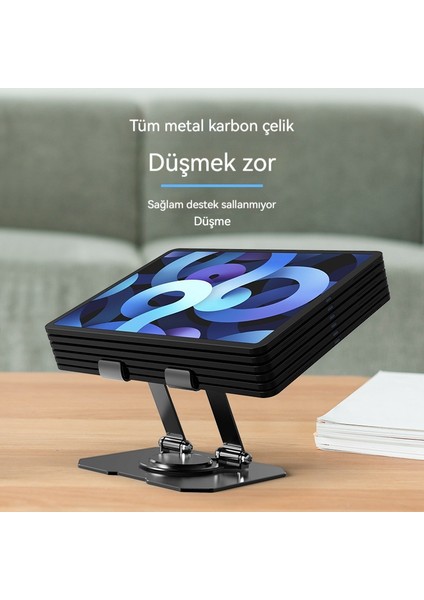 360 ° Döndürme Karbon Çelik Tablet Pc iPad Standı (Yurt Dışından)