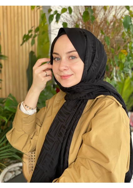 Siyah Harem Scarf Lyocell Elisa Şal