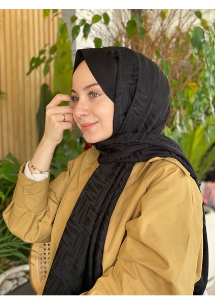 Siyah Harem Scarf Lyocell Elisa Şal