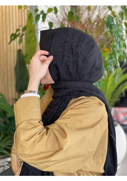 Siyah Harem Scarf Lyocell Elisa Şal