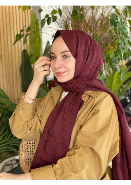 Bordo Harem Scarf Maria Şal modelleri