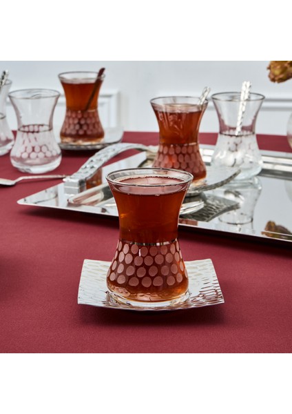 Cella 12 Kişilik 40 Parça Tepsili Çay Seti Platin fiyatları