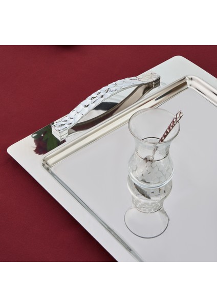 Cella 12 Kişilik 40 Parça Tepsili Çay Seti Platin fırsatları