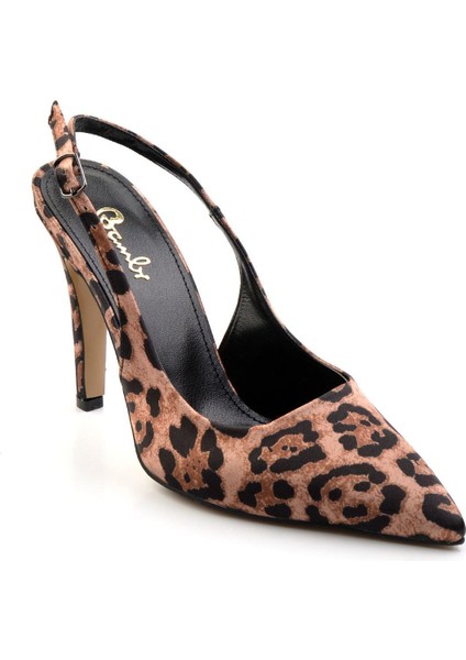 Leopar Kadın Klasik Topuklu Ayakkabı K01231437804