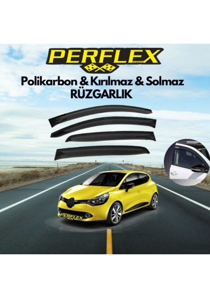 Perflex Polikarbon Kırılmaz Rüzgarlık V2 Mugen Renault Clio 4 2013-2019