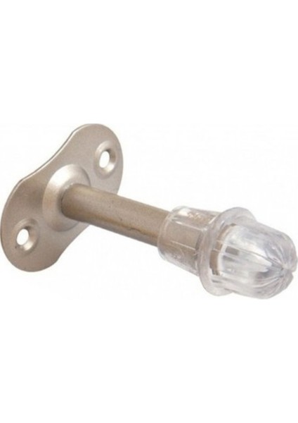 5 Adet- Kapı Kolu Stoperi Krom 8 cm Metal Kapı Durdurucu Tutucu Tutacağı Tamponu Stopu Silikonlu