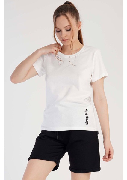 Kadın Pamuklu Beyaz Kısa Kol Şort Pijama Takımı