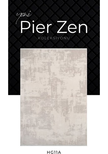 Pier Zen HG11A Krem Vizon Viskon Akrilik Yumuşak Leke Tutmaz Silinebilir Halı