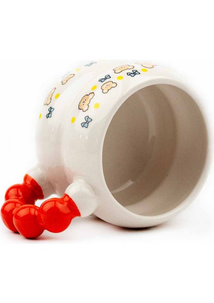 Küçük Ayı Baskılı E Yapımı Krem Parlak Harmoni Kupa Bardak modelleri