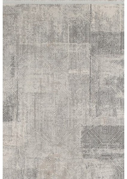 Pier Zen HG08A Krem Gri Viskon Akrilik Yumuşak Leke Tutmaz Silinebilir Halı
