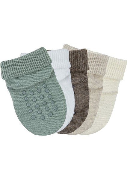 Organik Bebek Çorabı Kız Çocuklar İçin %100 Pamuklu 5'li Kutulu Set Canlı Renkler fiyatları