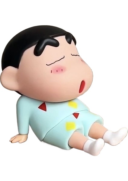 Crayon Shin-Chan Cep Telefonu Tutucu Hareketli Model Sevimli Masaüstü Süs Bebekleri (Yurt Dışından)