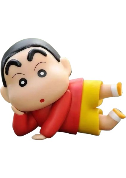 Crayon Shin-Chan Cep Telefonu Tutucu Hareketli Model Sevimli Masaüstü Süs Bebekleri (Yurt Dışından)