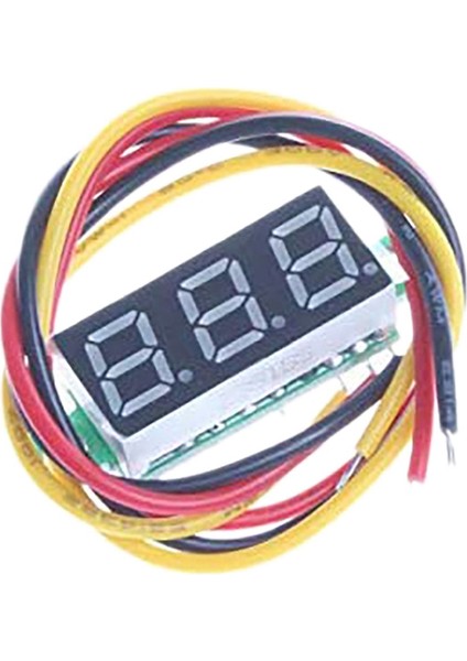 0,28 Inç LED Ultra Küçük Dc Dijital 0-100V Voltmetre Gerilim Test Cihazı Üç Renkli Ekran 4-40V Güç Kaynağı (3 Telli) (Yurt Dışından)